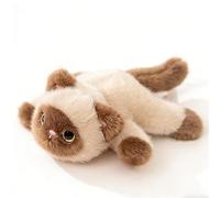 Générique Peluche Chat Siamois Mignon Ultra-Doux - Cadeau de Fête Idéal pour Garçons et Filles - Jouet en Peluche Compagnon de Câlin - 18cm