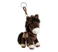 Générique Peluche Cheval - 18cm Porte-Clés Doux Mignon Équidé - Adorable Pendentif Rembourré | Porte-Bonheur Sac Anneau pour Cartable Portefeuille Sac à Main Décoration