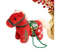 Générique Peluche Cheval - Coton 13x12cm | Mascotte Année du Cheval 2026 | Zodiaque Chinois Décoration Suspendue Maison Salon Chambre Enfant Sac Voyage Matériel Objet Utile Pro Accessoire Kit Set