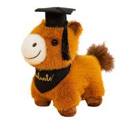 Générique Peluche Cheval de Graduation - Coussin à Câliner,Poupées en Peluche Douce avec mortier | pour la Chambre, Le lit, Le canapé, pour Dormir, Faire la Sieste, se détendre ou Collectionner
