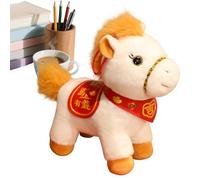 Générique Peluche Cheval,Figurine De Cheval De La Fête du Printemps | Doudou Animal pour Le Nouvel an Chinois - pour Enfant Garçon Fille Salon Chambre Étagère Table Bureau Chambre d'enfant Voiture