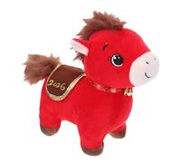 Générique Peluche Cheval | Figurine Rouge du Nouvel an Chinois Cadeau De Fête - Peluche Cheval - pour Et Adultes Table De Chevet Lit Chambre Canapé Bureau Anniversaire Noël Fête Halloween