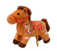 Générique Peluche Cheval - Mascotte Nouvel an 2026 | Pendentif Mignon en Forme De Cheval du Nouvel an Chinois, Animal en Peluche Doux pour La Fête du Printemps, La Célébration des Vacances, Table,