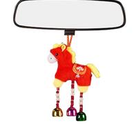 Générique Peluche Cheval - Ornement de Mascotte Rouge Accrochable - 2026 en Peluche De Cheval,pour Salon Festivals de Printemps Nouvel an Porte Fenêtre Mur Porche Sac Sac à Dos Voiture