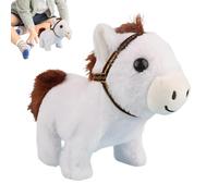 Générique Peluche Cheval | Peluche De Cartoon Électrique - Jouets Doux D'Accompagnement,pour Chambre Garçons Salon Voiture Canapé Lit Temps De Jeu Heure du Coucher Nursery Voyage Anniversaire