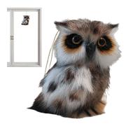 Générique Peluche Chouette - Jouet en Peluche Doux,Yeux Vifs Anneau Décor Pendentif Arbre Porte Mur Fête Halloween