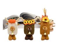 Générique Peluche De La Vache des Highlands - Set De 3 Pièces De Décorations Douces pour L Automne | GNOME de Vache Highland en Peluche,pour Bureaux Maison Jardin Cour Entrée Salon Dortoir