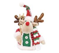 Générique Peluche de Noël | Père Noël Bonhomme de Neige Élan Peluche d'Accompagnement pour | Doux Jouet de Fêtes pour Ados Adultes | Chambre Salon Canapé Table de Chevet