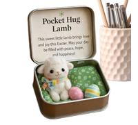 Générique Peluche de Pâques | Mini Mignonne dans Un Coffret,Jouet d'Encouragement avec Une Carte | pour l'Affirmation Entre Amis la Garniture de Panier de Pâques et la Fête