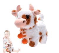 Générique Peluche de Vache - Corps Rond en Velours, Fonction de Marche électrique Interactive, en peluch de Vache | Jouet de vach en Peluche pour Tout-Petit, Apprentissage, Anniversaire, Cadeau de