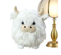 Générique Peluche de Vache en Peluche - Peluch de 7,87 Pouces | en peluch - Jouet de Vache à Poils Longs Doux avec Rembourrage en Coton PP, Animal en peluc décoratif Mignon pour, Filles, cha
