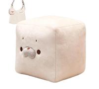 Générique Peluche, Décoration De Table Compacte, Peluche Cube Blanc Figurines Décoratives, pour Femme Enfant Garçon Fille Adolescent Adulte Épouse Petite Amie Bureau Chambre Salon Maison