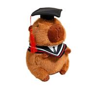 Générique Peluche Diplôme 2025 - Coussin Capybara Décoratif | Doudou avec Chapeau Décoratif pour Lycéens - Accessoire Déco Chambre Ados et Amis Doux et Tendre