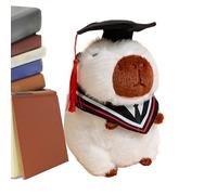 Générique Peluche Diplôme Cadeau,Coussin Capybara Décoratif - Doudou avec Chapeau Décoratif pour Lycéens - Accessoire Déco Chambre Ados et Amis Doux et Tendre