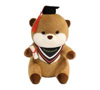 Générique Peluche Diplômée - Décoration de Loutres Cartoon en Câlin,Peluche Animale avec Chapeau Étudiant et Diplôme pour Chambre Fête Saint-Valentin Noël Décor
