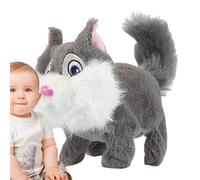 Générique Peluche Écureuil Douce,Animal Électronique en Peluche | d'Accompagnement Interactif, Jouet Doux Éducatif pour - Décoration Chambre et Espace Travail