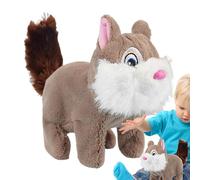 Générique Peluche Écureuil, Peluche Interactive Qui Marche, d'Accompagnement Interactif, Jouet Doux Éducatif pour - Décoration Chambre et Espace Travail