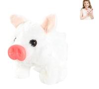 Générique Peluche électrique réaliste en Forme de Cochon, Peluche animée réaliste en Forme de Cochon Qui Marche, avec Son et Mouvement, cochons Qui grognent, remuent Le Nez et la Queue (C)