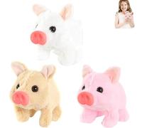 Générique Peluche électrique réaliste en Forme de Cochon, Peluche animée réaliste en Forme de Cochon Qui Marche, avec Son et Mouvement, cochons Qui grognent, remuent Le Nez et la Queue (Mix)