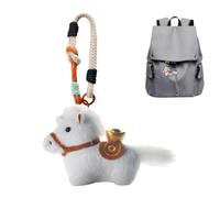 Générique Peluche en Forme de Cheval,Figurine Collection Mignonne Porte-Clés - avec Sangle Mini Clé Porte-clés en Peluche,Cadeau pour Homme Enfant Adulte Anniversaire Noël Nouvel an 2026 Fête