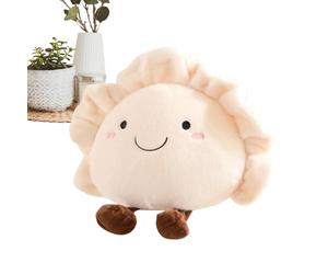 Générique Peluche en Forme de Dumpling - Jouets Doux, Réalistes, Mignons | Coussin Peluche en Forme de Aliment pour - pour Collection, Décoration, Maison, Chambre, Canapé, Anniversaire, Noël