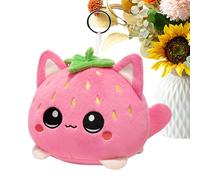 Générique Peluche Fraise - Jouet pour Chat en Peluche, Adorable Figurine Câlin | Kitty Douce Inspirée De Kawaii, pour Petite Amie Et Petit Ami, Collectionneur, Cadeau De Vacances De Printemps,