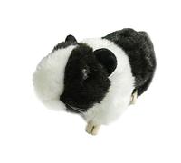 Générique Peluche Jouets (Cochon d'Inde) de 18 cm - Jouet en Peluche Simulation Réaliste, Animaux Sauvages en Peluche, Poupée Jouet, pour Amis et Enfants (Couleurs Noir & Blanc)