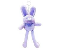 Générique Peluche Lapin à Tirer - Lapin en Peluche Amusant de 27,9 cm, Oreilles et Membres réglables, Jouet Animal en Doux, Pendentif Porte-clés Portable, idée Cadeau colorée | Fête d'anniversaire