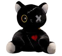 Générique Peluche Lapin - Creepy Goth Bunny Plush | Jouet Animal Doux | Pouрée Effrayante Décorative, Cadeau Anniversaire Noël Enfant, Oreiller Pâques Adorable, 25cm Style Réaliste Durable