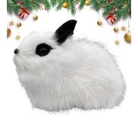 Générique Peluche Lapin - Décor de Noël Adorable Figurine en Peluche de Lapin pour Table,Modèle Décoratif Collectionnable pour Canapé Lit Étagère Salon Chambre Nursery