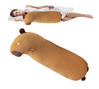 Générique Peluche Longue Compagnon Doux pour Le Coucher | Doudou Capybara en Peluche pour Canapé Lit Siège de Voiture Filles Garçons Adultes Adolescents