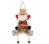 Générique Peluche Noël Père Noël Bonhomme de Neige - s De Sapin De Bonhomme De Neige en Tissu avec Clochettes,Décoration de Fêtes pour Maison Bureau Mur Porte Fenêtre Fête Thanksgiving Partie