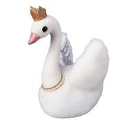 Générique Peluche Oie - Peluche Cygne avec Couronne - Doudou Cygne Doux | et Oreiller en peluchesde Dessin animé | décorative pour Salon, Chambre et Chambre d'enfant