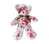 Générique Peluche Ours blessé avec Cicatrices réalistes, White | Peluche ours endommagé pour collections gothiques, blessures réalistes, accessoires de costumes