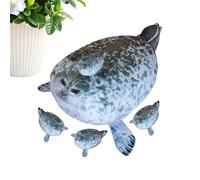 Générique Peluche Phoque avec 4 Bébés à l'intérieur - Coussin Phoque Maman 50cm | Animal en Peluche Pro destiné au Système Douceur Design Kit Pro Style Unique pour Anniversaire