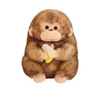 Générique Peluche Singe 30 Cm - Singe en Peluche Doux & Coussin Décoratif - Doudou en Or Ou Marron - Décoration De Chambre d'enfant, Compagnon De Sommeil & Cadeau d'anniversaire
