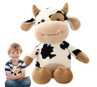 Générique Peluche Vache - Douce 30 Cm | Coussin À Câliner Moelleux | Animale Créative pour Chambre Et Doudou Mignon pour Tout en Devenant Rapidement Le Compagnon Préféré des