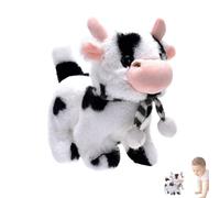 Générique Peluche Vache - Jouet Bovin Électronique Marchant | Animal Réaliste pour, Déplacement avec Mouvements de Queue et Tête, Meuglements | Peluche Interactive Éducative pour Tout-Petits