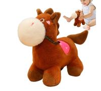 Générique Peluches,Doudou Cheval en Peluche - Compagnon Câlin pour Le Coucher, Déco Douce pour Bureau Canapé Lit Moments