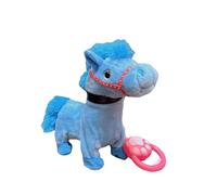 Générique Peluches Et Animaux Interactifs - Cheval Jouet Électronique Qui Marche avec Longe | Peluche Interactive pour 3+ | Jouet Animal Éducatif Fille Garçon | Cheval À Tirer Sonore &