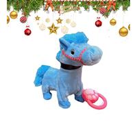 Générique Peluches Et Animaux Interactifs - Cheval Jouet Électronique Qui Marche avec Longe | Peluche Interactive pour 3+ | Jouet Animal Éducatif Fille Garçon | Cheval À Tirer Sonore &