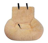 Générique Pelzbarn Car Seat- Pets Bed, Dog Car Bed with Straps Furry Seats with Thick Cushion for Travel, with Thick Cus for All Cars Removable and Easy to Clean