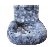 Générique Pelzbarn Car Seat- Pets Bed, Dog Car Bed with Straps Furry Seats with Thick Cushion for Travel, with Thick Cus for All Cars Removable and Easy to Clean