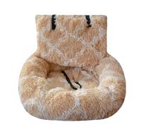 Générique Pelzbarn Car Seat- Pets Bed, Dog Car Bed with Straps Furry Seats with Thick Cushion for Travel, with Thick Cus for All Cars Removable and Easy to Clean