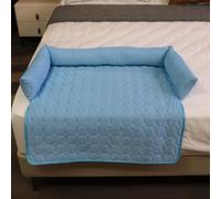 Générique Pelzbarn Cooling Mat for Dogs, Summer Comfort Mat with Ice Silk Fabric, Non-Slip & Machine Washable Design, for Small to Large Pets (Blue,Medium)