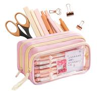 Générique Pen Case, Pencil Case, High Capacity Zipper Organizer, Sturdy Multi Compartment Pouch, Pens Stationery Holder for School, Students, College, Kids Use 8.86x4.72x2.76 inches