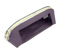 Générique Pen Organizer, Leather Case, Zipper Container, Waterproof Stylish Design, Clear Stationery Holder, 9.25x3.15x3.35 inches, Lightweight and Sturdy, for Notes Rulers Scissors Storage