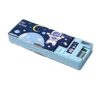 Générique Pen Pencil Case, Student Stationery Organizer, Sturdy Home Writing Organizers Box, Cartoon Pencil Organizer for Boys and Girls, 10.24x3.74x1.38 inches, Black, Dark Blue, Blue