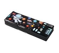 Générique Pen Pencil Case, Student Stationery Organizer, Sturdy Home Writing Organizers Box, Cartoon Pencil Organizer for Boys and Girls, 10.24x3.74x1.38 inches, Black, Dark Blue, Blue