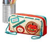 Générique Pen Pouch Large Capacity Zipper Stationery Organizer Bag | Cute Pencil Pouch Emphasizes A Fun Food Themed Design With Convenient Storage For School Stationery